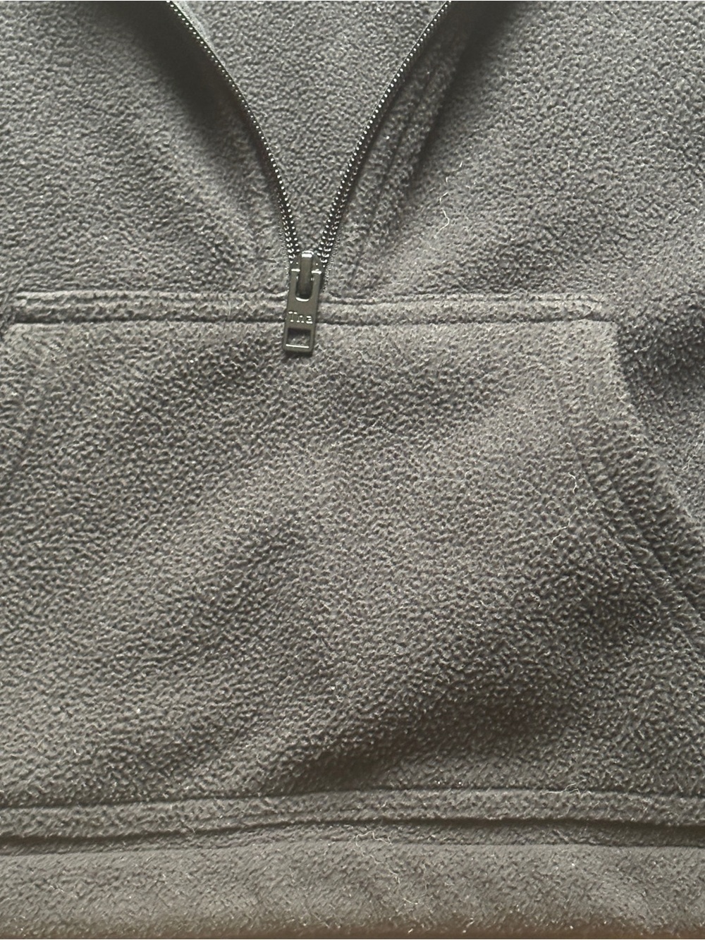 Aritzia Tna Black Polar Fleece Cropped 1/4 Zip Pullover XXS - Picture 5 of 16